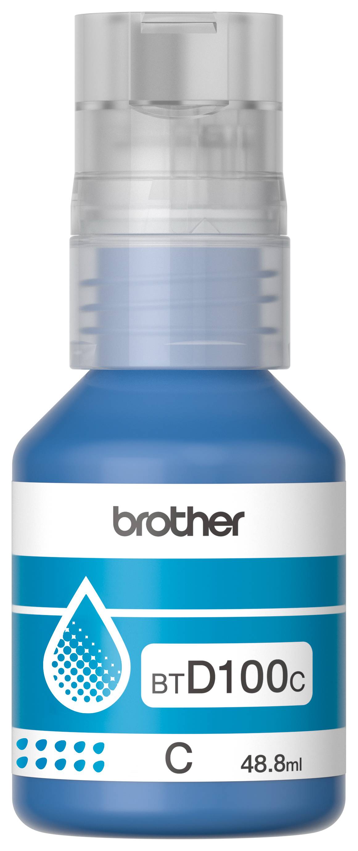 Botella de tinta Brother BTD100C cian - rendimiento aproximado 5, 000 páginas, compatible con DCPT230, DCPT530DW, DCPT730DW, MFCT930DW Botella de tinta Brother BTD100C cian - rendimiento aproximado 5, 000 páginas, compatible con DCPT230, DCPT530DW, DCPT730DW, MFCT930DW